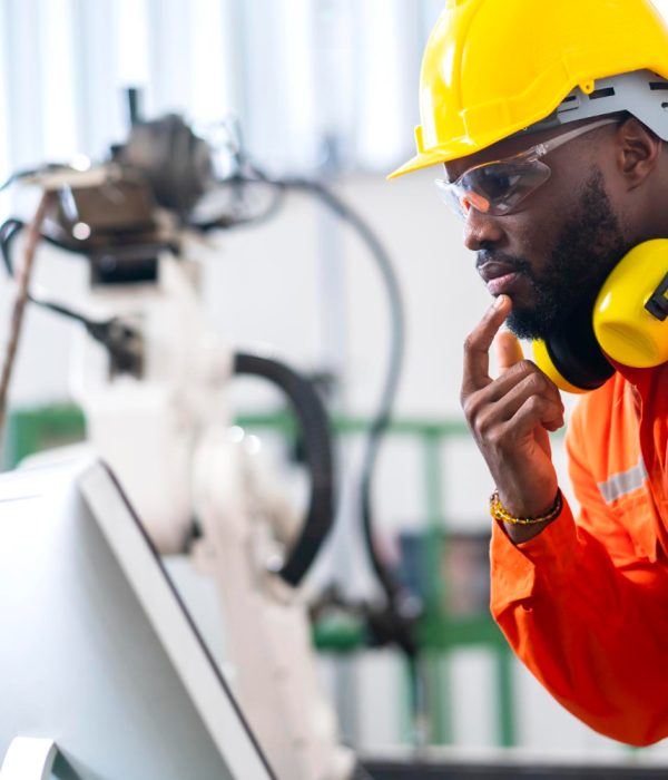 portrait-native-american-engineer-technician-wearing-safty-uniform-hand-contril-automation-robot-arm-welding-machine-with-laptop-industrial-40-factory-background-concept