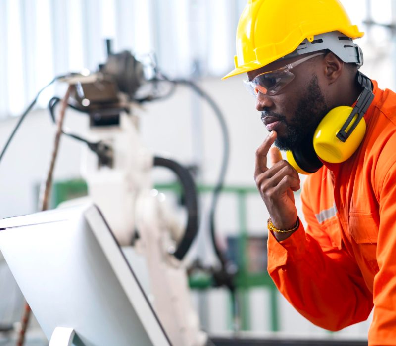 portrait-native-american-engineer-technician-wearing-safty-uniform-hand-contril-automation-robot-arm-welding-machine-with-laptop-industrial-40-factory-background-concept